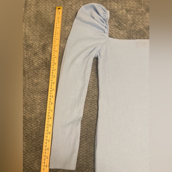 PrettyLittleThing‎ Light Blue Puff Sleeve Mini Dress - Picture 8 of 11